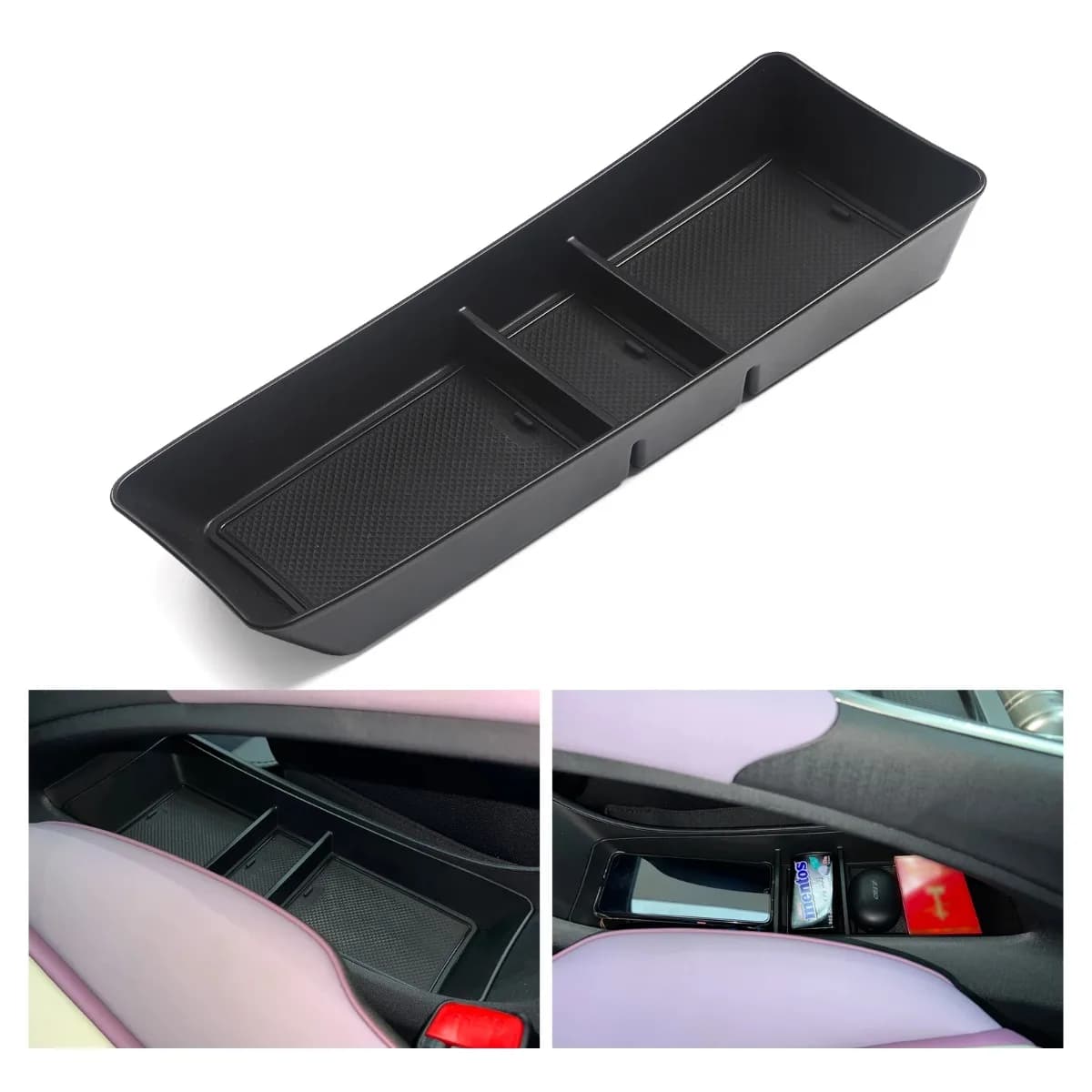 Per BYD Dolphin Car Center Console Vassoio Centrale Strato Inferiore Scatola di Immagazzinaggio Organizzatore Accessori Riordino 2022-2025