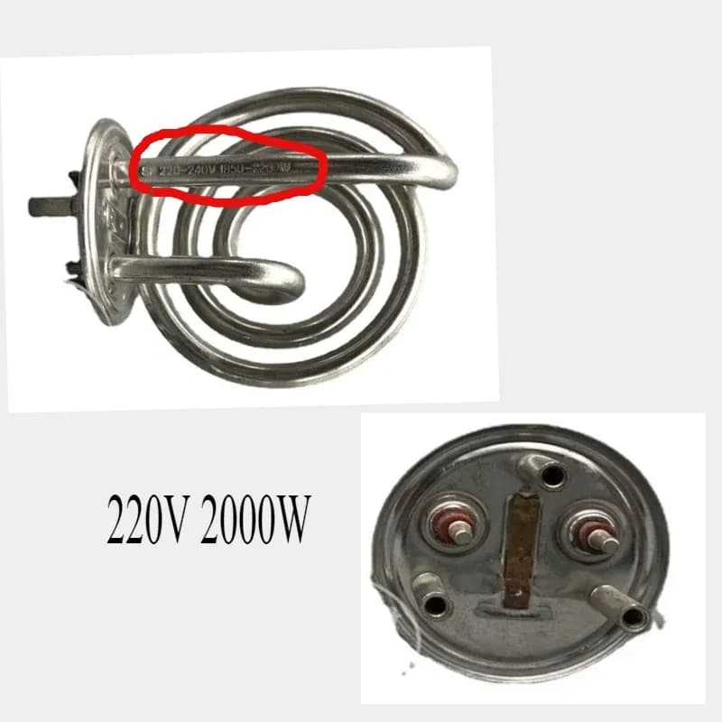 DMH-DMHElectric Kettle Parts Coffee or Tea Pot Stainless Steel Heating Tube 220V 2000W