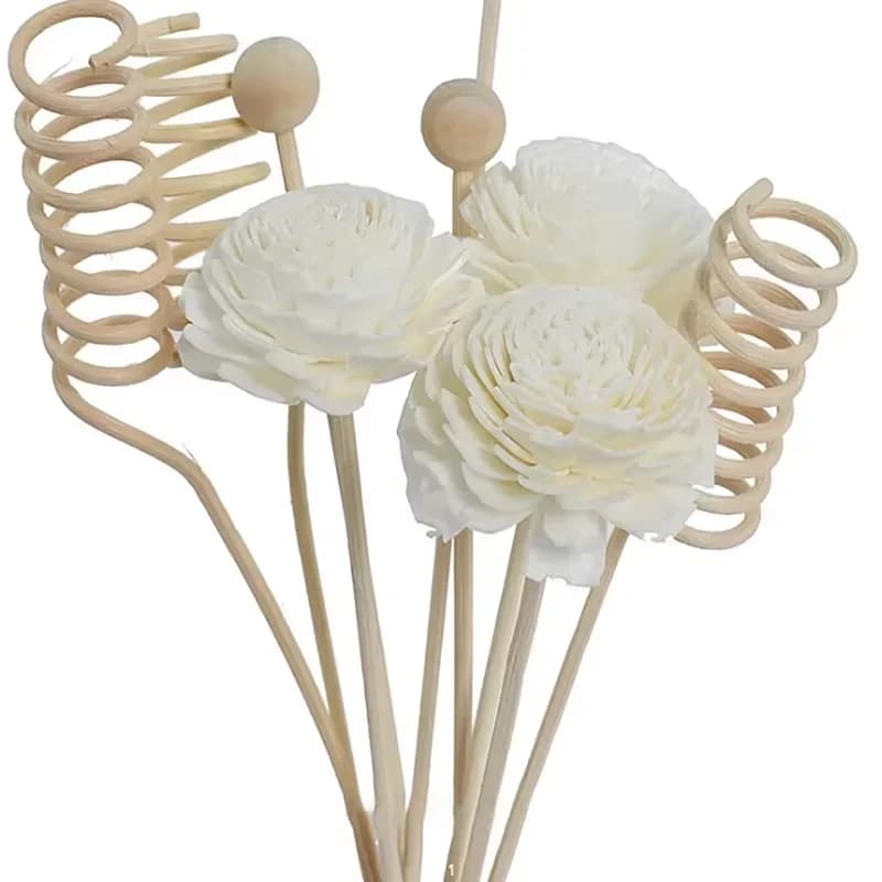 9 pz/lotto Fiore Aromaterapia Rattan No Fuoco Diffusore di Aroma Bastoni Casa Soggiorno Forniture di Incenso Aromatico