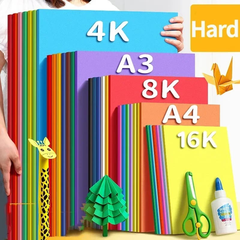 10/20/30/60sheets Diy Craft Origami Paper Double Sides Hard Card Arts Color Cardboard Children's Handmade Printing Paper Cutting
