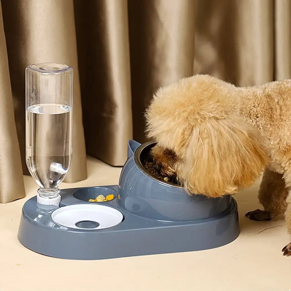 Nuovo distributore d'acqua per ciotola per gatti 2 in 1 stoccaggio automatico dell'acqua ciotola per cibo per gatti per cani e gatti con mangiatoia per abbeveratoio per animali domestici