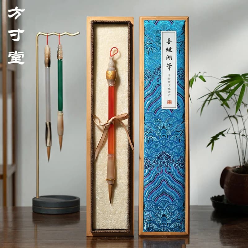 Master brush set gift box, special for calligraphy practice, professional grade Chinese painting, high-end study four treasures,