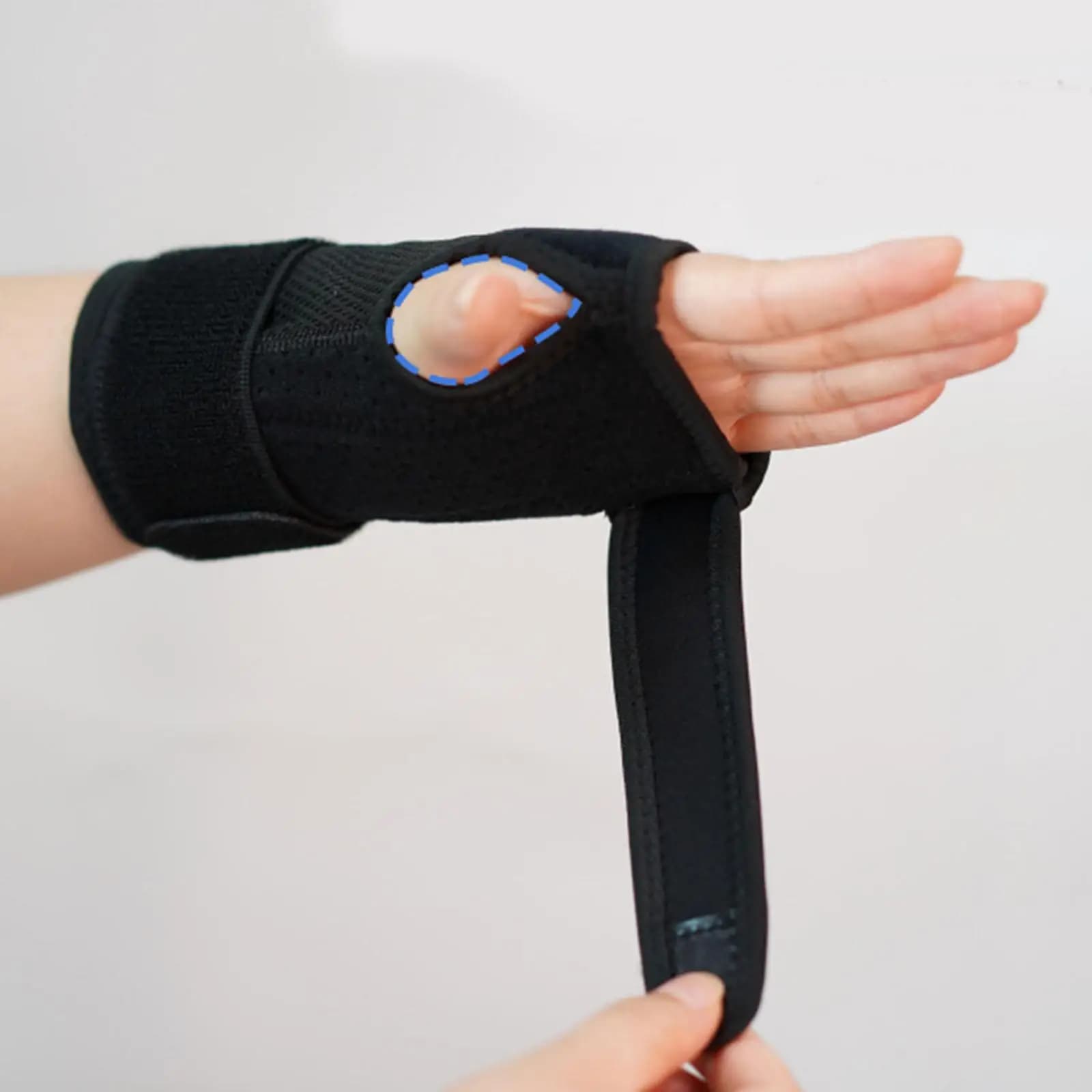 Wrist Brace Wrap Band Brace Breathable Hand Protector Black Injury Recovery