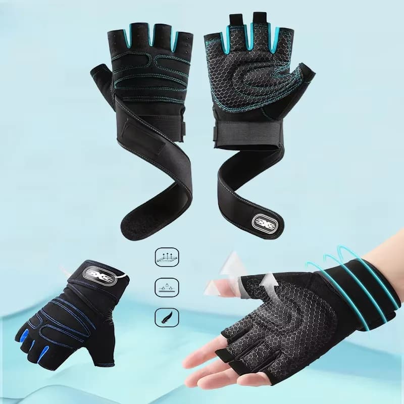 Men's and Women's Gym Gloves, for Body Building, Training, Sports, Exercise, Cycling, Shock Absorbers