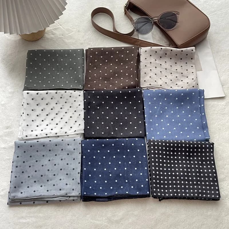 Foulard quadrato in cotone da donna, sciarpa per capelli, bandana, scialle alla moda, sciarpa estiva