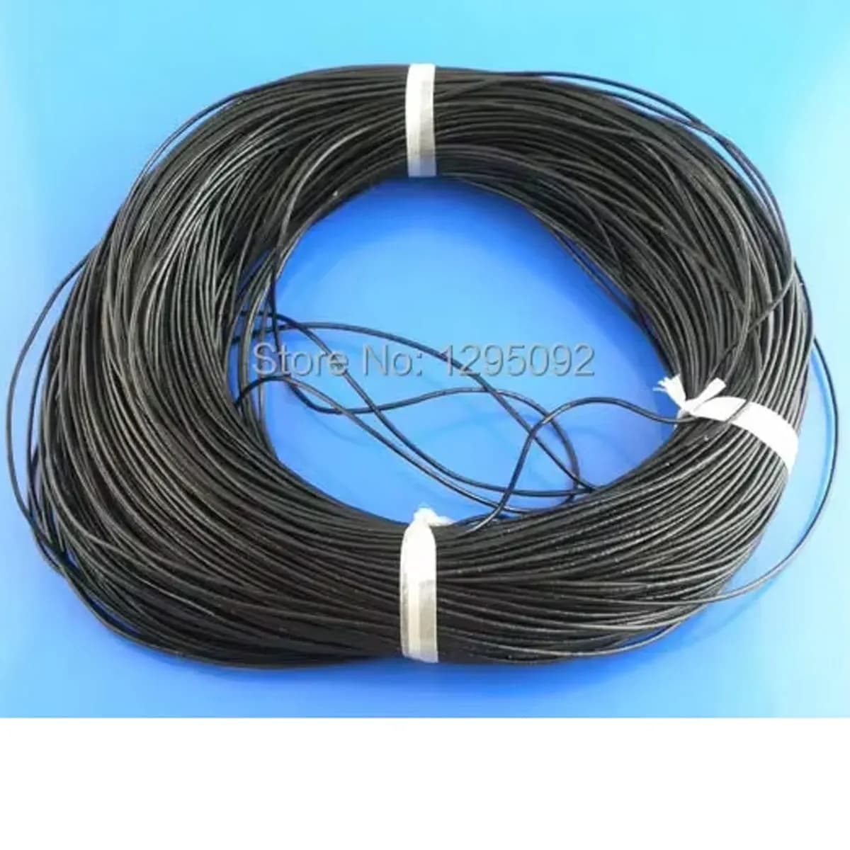 10M Real Leather Cord Black Round Creation For Handmade Necklaces Women Charm Jewelry DIY Finding 1mm Dia.