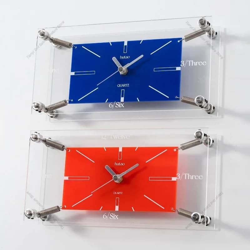 Axis Modern Magnetic Wall Clock, Creative Industrial Style Custom Ornament for Kitchen, Study, Computer Desk, FYWC Home Decorations