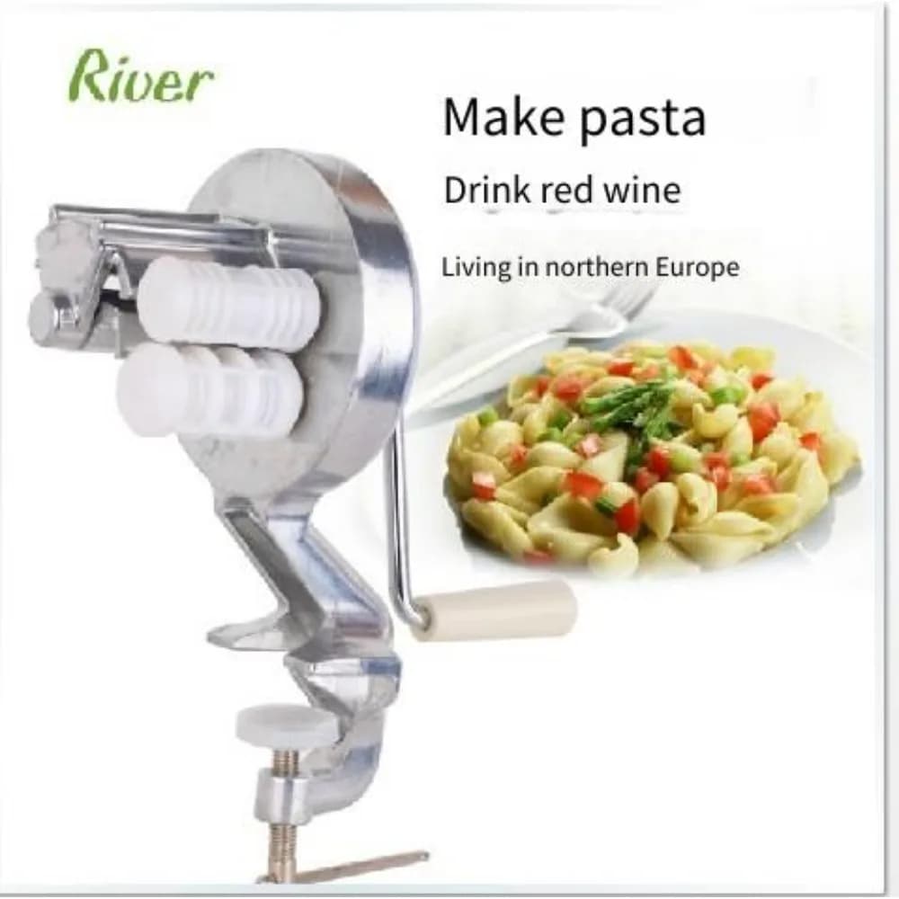 Macchina per Pasta Multifunzione, Produttore di Sfoglie e Maccheroni a Manovella
