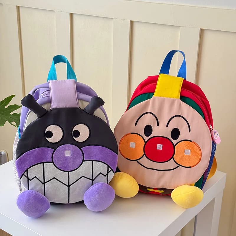 Cartoon Anpanman Backpack Lightweight Travel Storage bag Holiday Gift Creative Animation Surrounding Boys and Girls Backpack