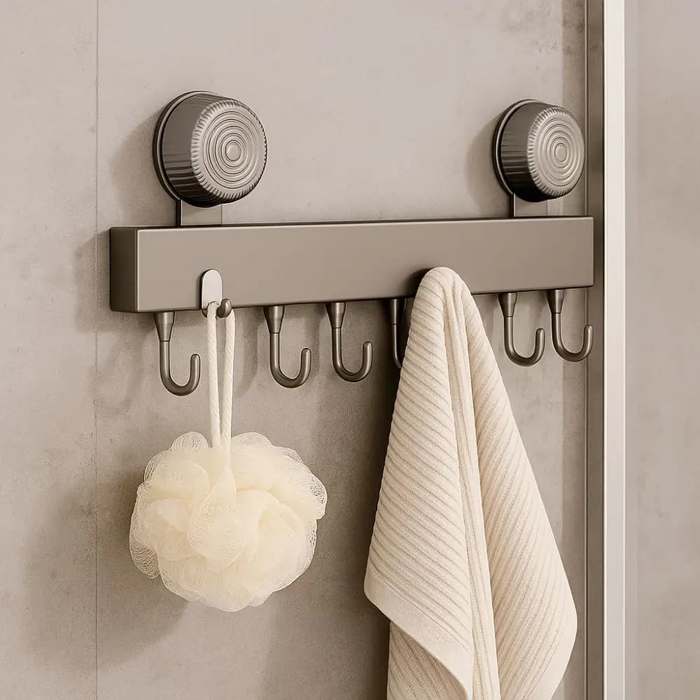 Ganci a ventosa da parete rimovibili salvaspazio, portaoggetti da cucina con gancio mobile, appendiabiti per la casa
