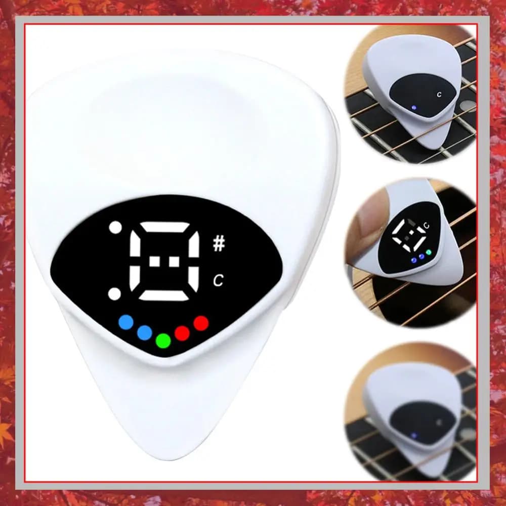 1-3pcs Guitar Two-in-one Picks Tuner 40x32x7mm Pick Tuner For Acoustic Electric Guitar Bass Mandolin Musical Instrument Parts
