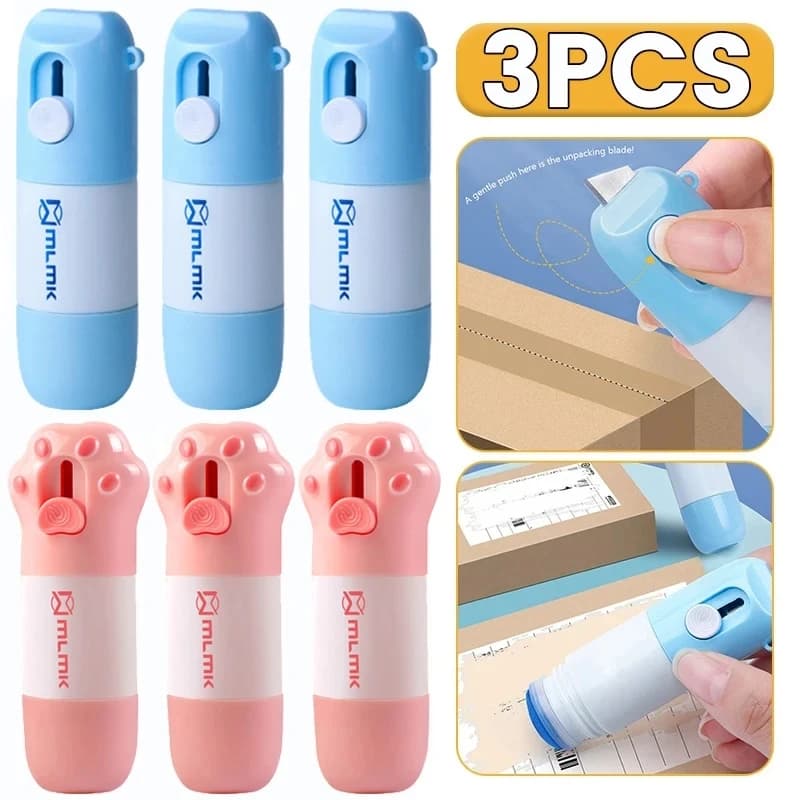 Fluid for correction of thermal paper 2 in 1 with knife for unboxing Durable thermal paper Data identity protection Fluid rubber Openbox