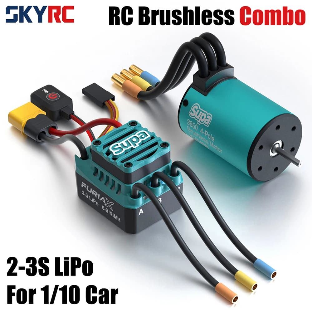 SKYRC Motore Brushless ESC Combo FuriaX Supa 3650 Motore 60A ESC 2-3S LiPo 3.175mm Albero Per 1/10 Touring Buggy Short Course Truck