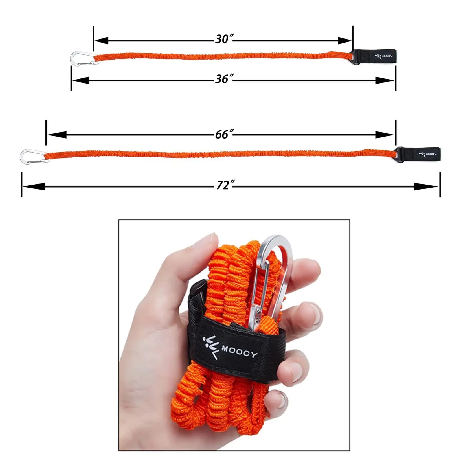 Cordino di Sicurezza Regolabile per Porta Pagaia, Accessorio Estensibile in Nylon per Kayak, Pesca e Porta Canna da Barca