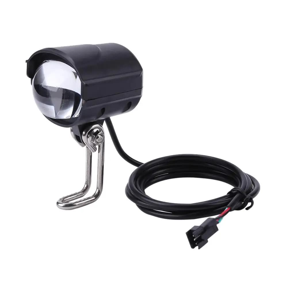 2Pcs Electric Bike LED Front Light E-Scooter Bicycle Waterproof Horn Headlight