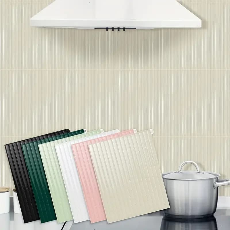 10 pezzi di lusso design moderno adesivo per piastrelle da parete striscia verticale carta da parati pannello da parete lucido adesivi murali multicolori per la casa