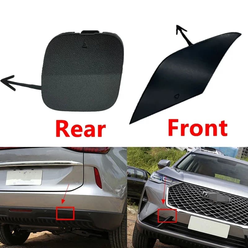 Tappo del rimorchio della copertura del gancio di traino del paraurti anteriore posteriore non verniciato per Great Wall GWM Haval H6 3th 2021