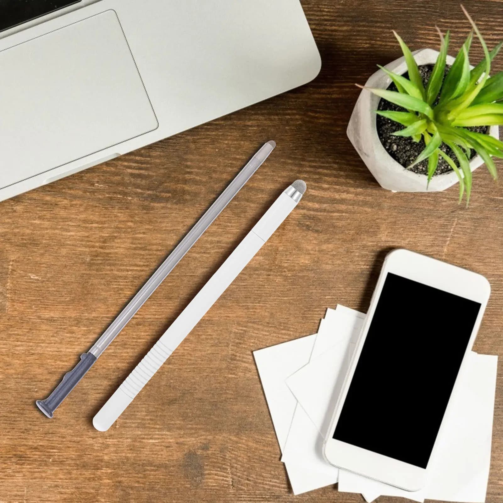2 Pezzi Penne Stilo Touch Screen in Materiale Premium, Scrittura Fluida, Penna Capacitiva per Tablet e Telefono, Matita Stilo Universale per Disegno