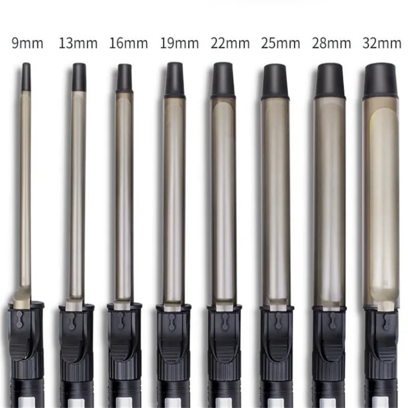 19mm 25mm 32mm Ceramic Hair Blossom Automatic Rotating Iron Hair Clips Temperature Display Hair Bigodino Anti Shoe Professional