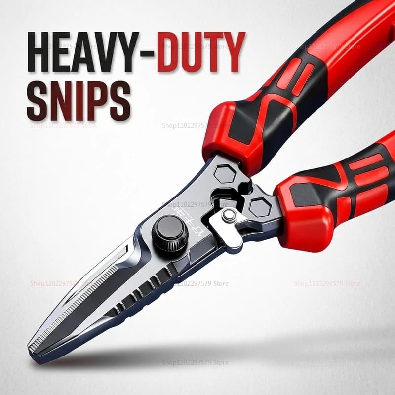 Multi-Function Electric Scissors Heavy Duty Cutting Tool with Crimping Wrench for Metal, Cables and DIY Projects