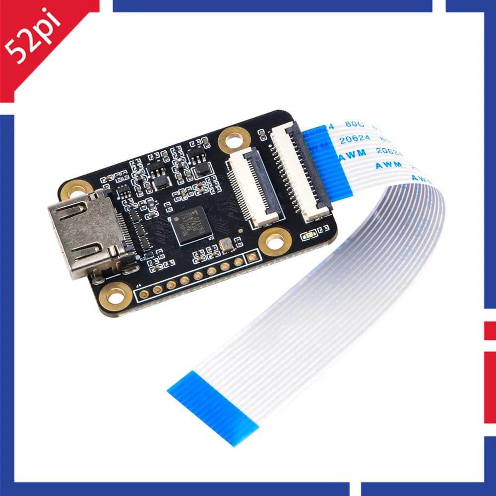 Adapter card 52Pi Raspberry Pi HDMI-TO-CSI2 for Raspberry Pi 4B/3B +/3B/3A +/Pi Zero W/Pi Zero 2W
