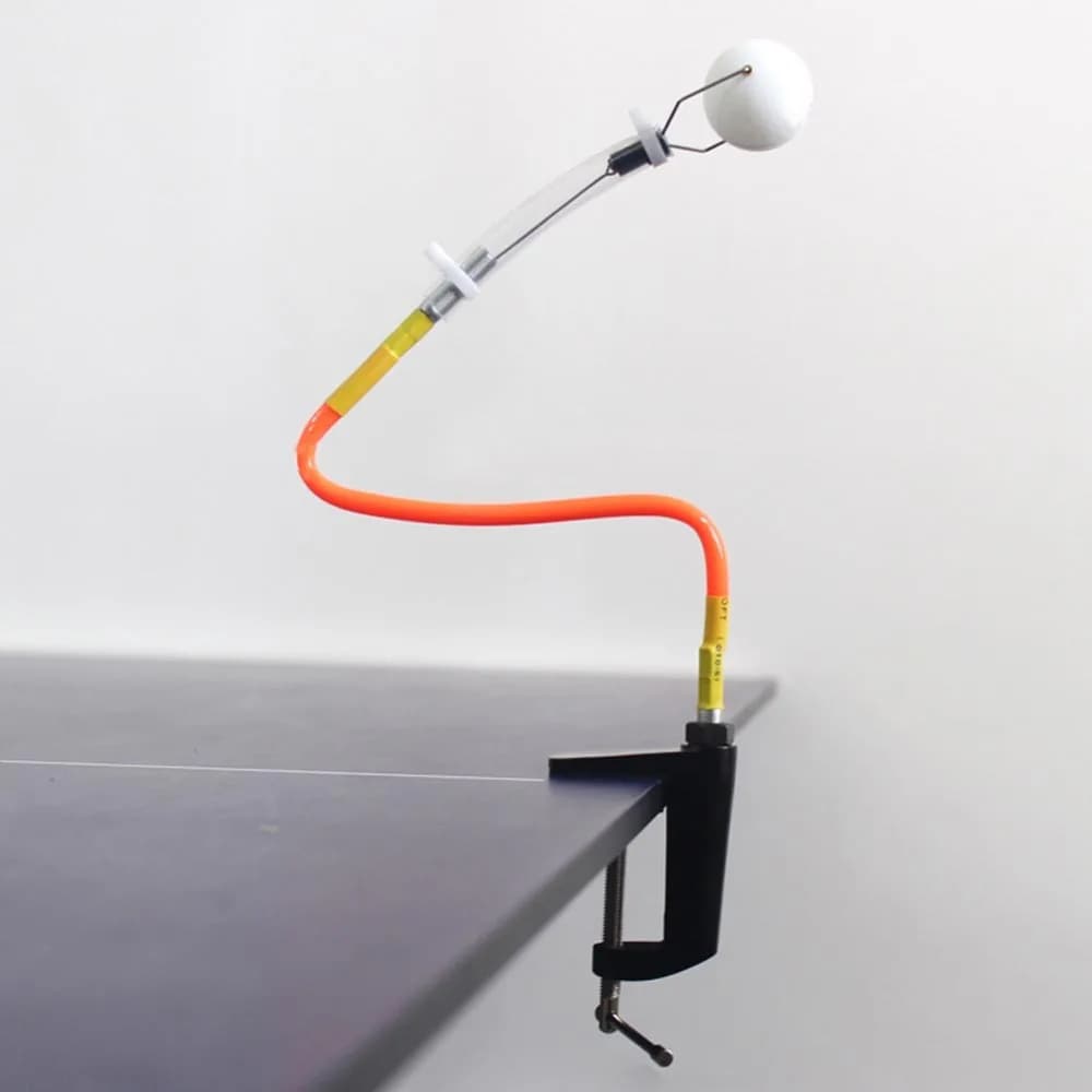 Dispositivo di Allenamento per Tennis da Tavolo a Rimbalzo Rapido, Alimentazione Precisa della Palla, Lunghezza 47cm, Macchina per Palline di Rimbalzo con Clip da 5.5cm