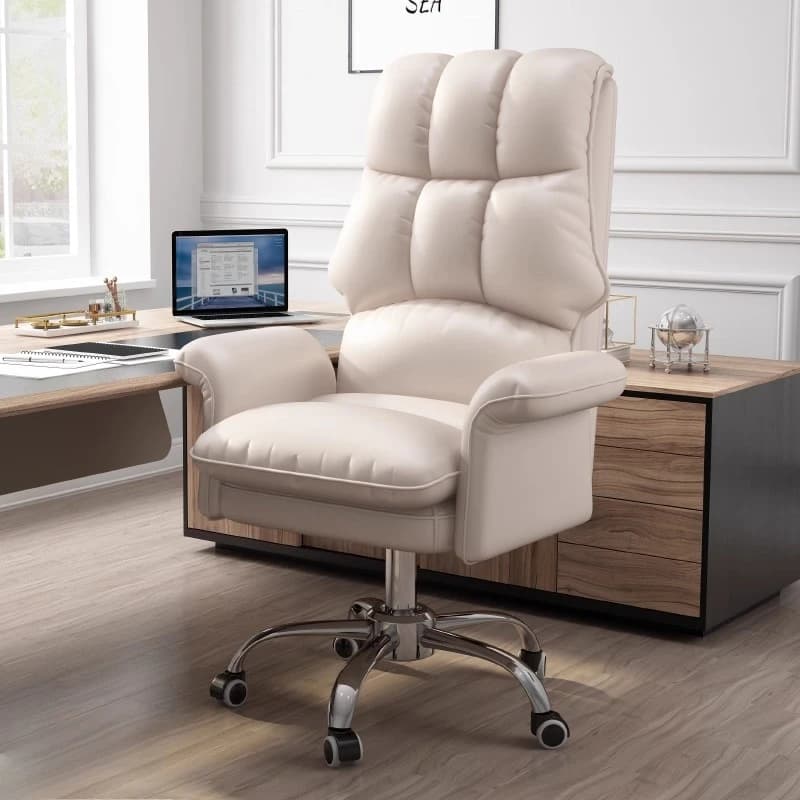Sedia da ufficio da pesca Sedia da ufficio ergonomica girevole da gioco Sedia da ufficio da pranzo Studio Accento bianco Bracciolo Chaise Bureau Mobili per la casa carini