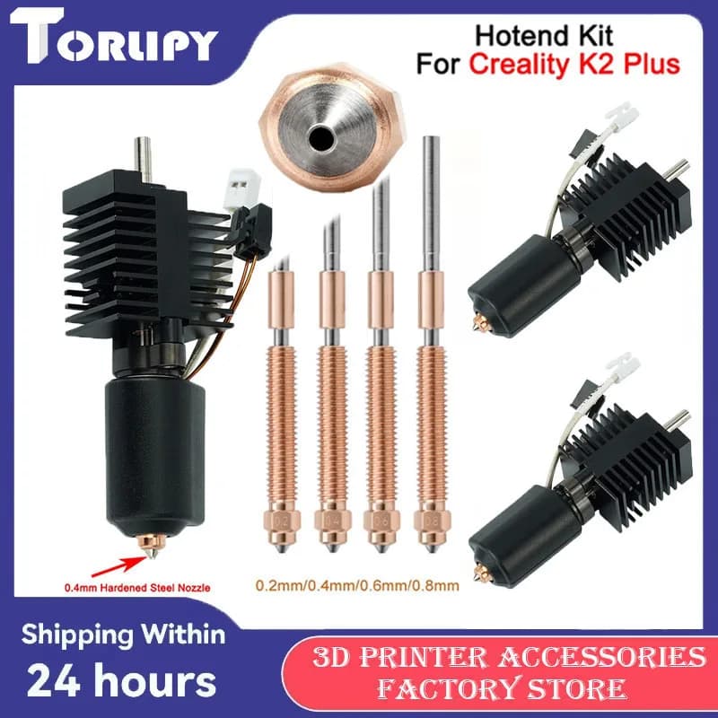 Update For Creality K2 Plus/K2 3D Printer Hotend Kit All-Metal Stainless Steel Tempered Ugello PLA/ABS/PETG Fast Filament Installation