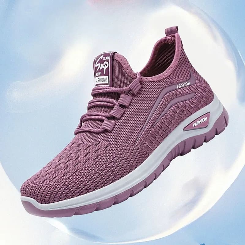 woman shoes summer soft soles not tired feet running sneakers platform walking shoes flying weaving breathable women's sneakers