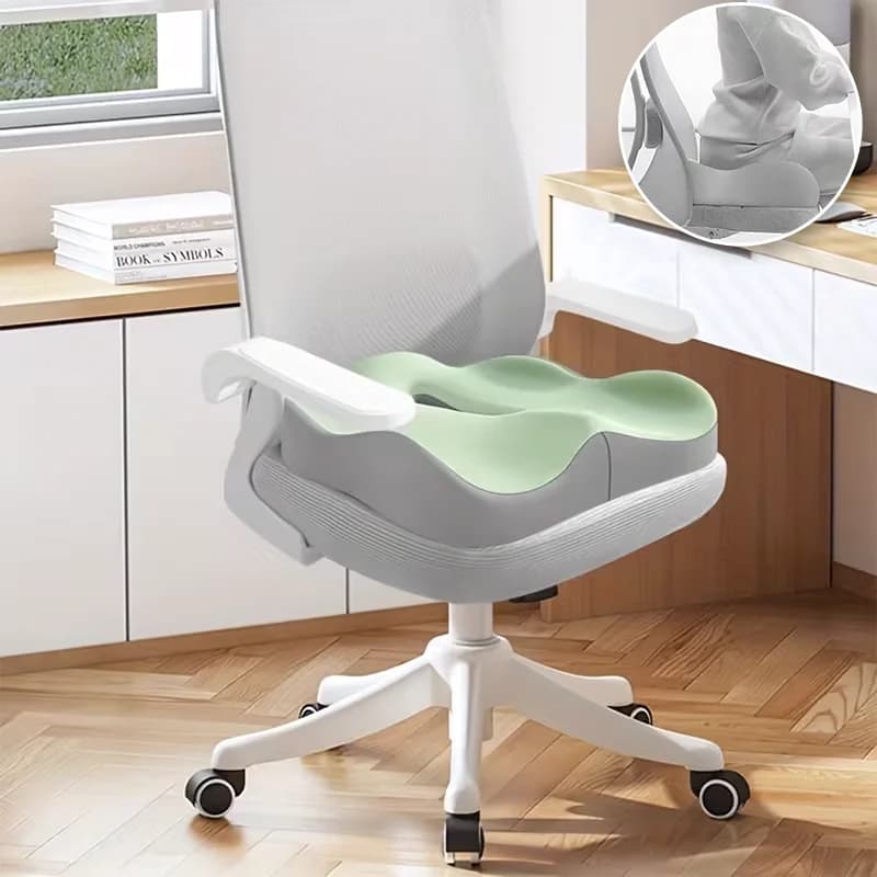 Cuscino del sedile ergonomico Supporto lombare in memory foam per sedia da ufficio Seggiolino auto Cuscino correttore posturale traspirante per sedia a rotelle