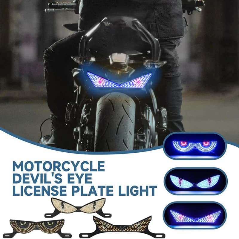 Light Devil Eyes for Car Windscreen Moto LED Demon Eye Rear lamp Rear marker Stroboscopic indicator for scooter bike
