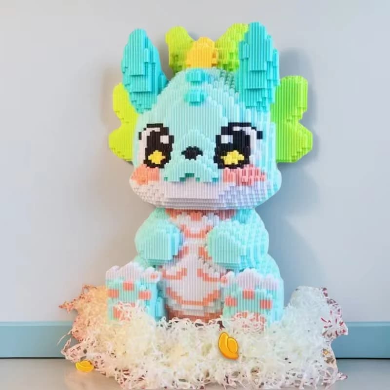 3512 pezzi di blocchi da costruzione per bambini Green Dragon, adatti per adulti e giovani come regali di compleanno, ringraziamento e regali di Natale