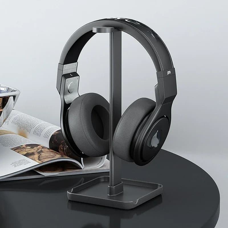 Support for Alloy Headphone Holder Rack Support for Player Headphones Support for Bluetooth Black Aluminum Earphone Holder PC Game Accessories