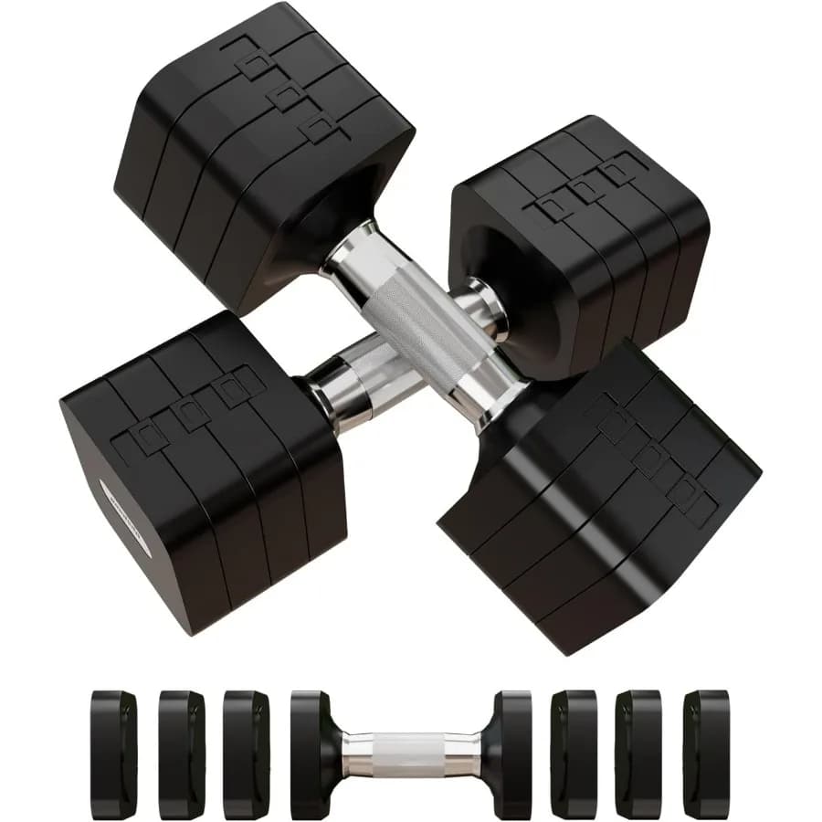 Set of adjustable handlebars from 15 pounds Free weight handlebar set for women Man Hand weight set Regular weight set with handlebars for home gym