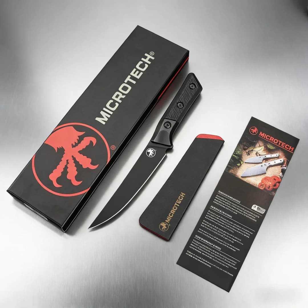 High-Quality Sharp Kitchen Steak Knife Salmon Sushi Slicing M390 Steel Titanium Alloy Carbon Fiber Handle