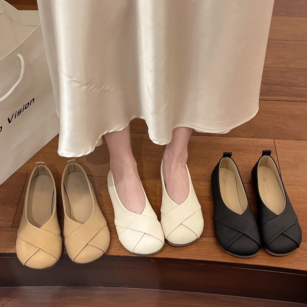 Mocassini da Donna in Vera Pelle Primavera-Autunno 2026, Scarpe Slip-on Femminili, Nuove Ballerine da Donna, Scarpe Basse Femme