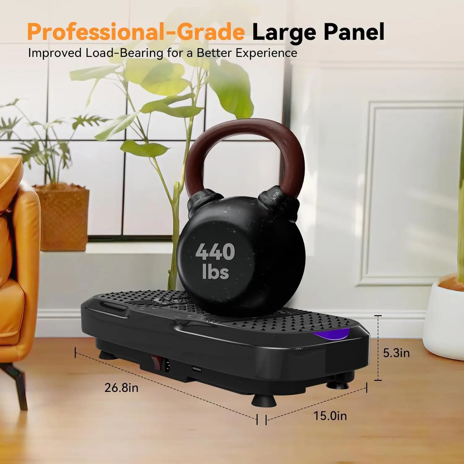 Vibration Plate Exercise Machine, Vibration Plate for Lymphatic Drainage, 330 Lbs Capacity Vibrating Plate for Weight Loss