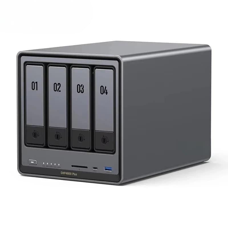 DXP00 Plus NAS Dktop a 4 Bay con CPU Pentium Gold Core, 4K Hz, Storage Collegato (Dischi)