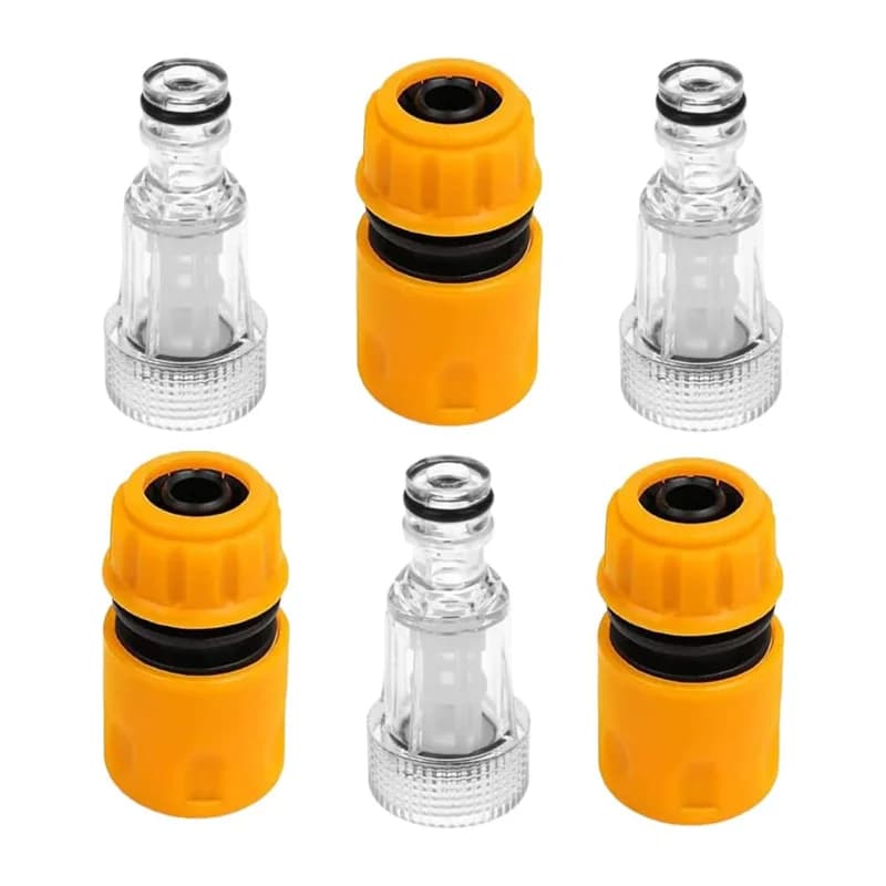 2/4/6 Pezzi Raccordi per Tubo Idropulitrice 3/4" Connettore Ingresso Filtro Acqua Idropulitrice ad Alta Pressione Adattatore Pistola Connettori Tubo da Giardino