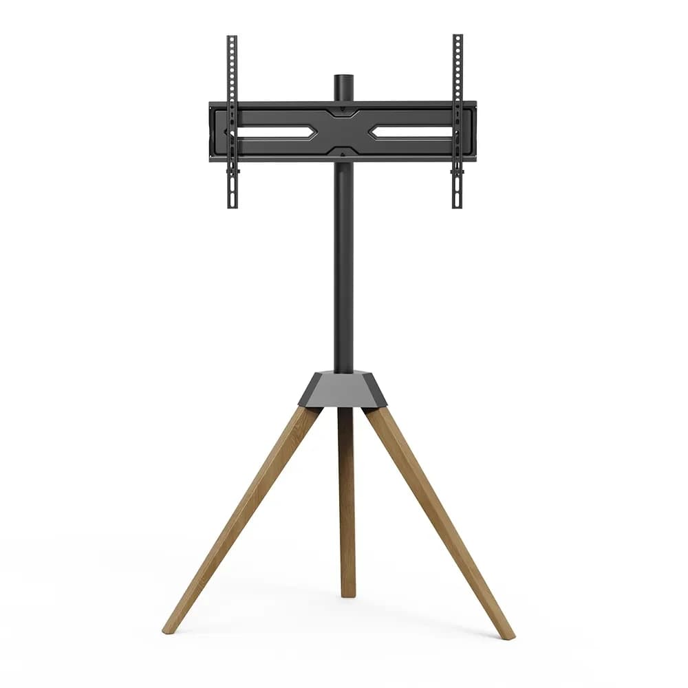 Supporto TV treppiede 2025 MG per schermi da 32 a 60 pollici fino a 77 libbre Cavalletto regolabile in altezza Supporto TV Supporto da pavimento TV con gambe in legno