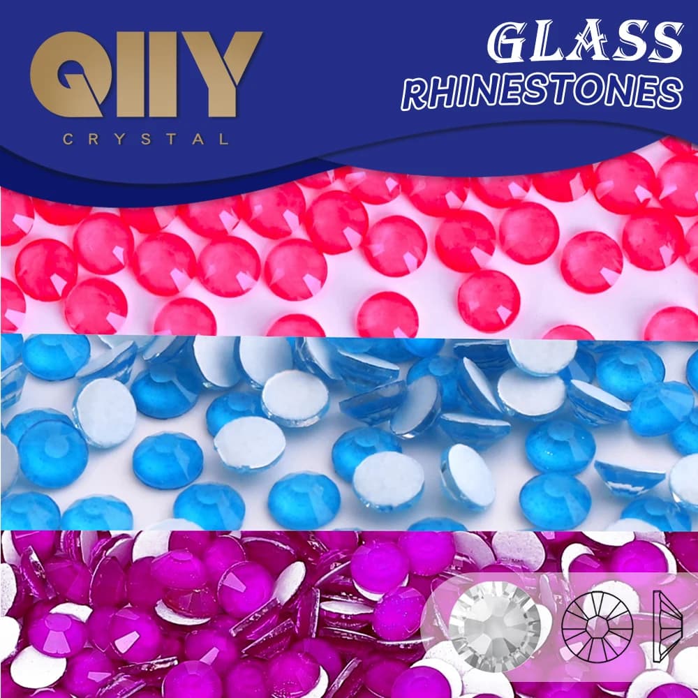 1440 Pezzi di Cristalli in Vetro per Decorazione Unghie, Glitter per Creazione di Gioielli, Abiti da Sposa e Nail Art