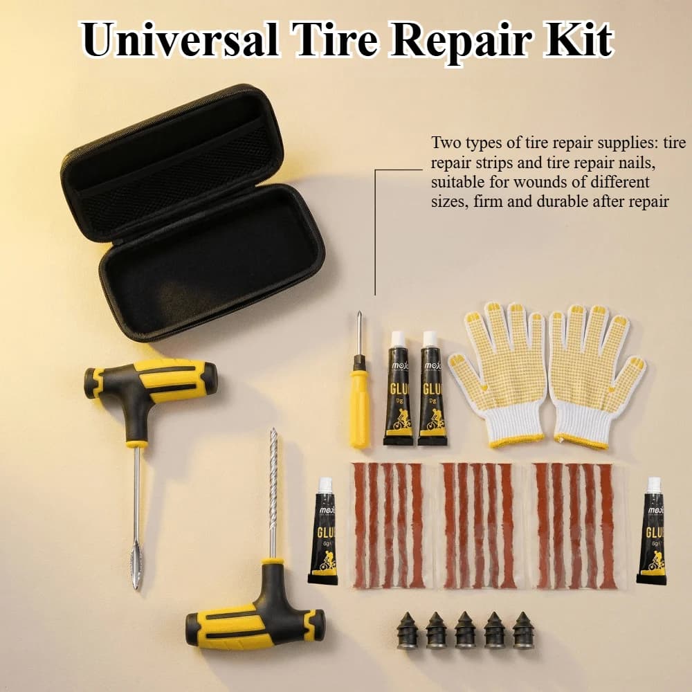Strumento Professionale per Riparazione Rapida di Forature, Universale e Resistente, con Impugnatura a T per Auto, Moto, E-Bike, Camion, SUV e Officina