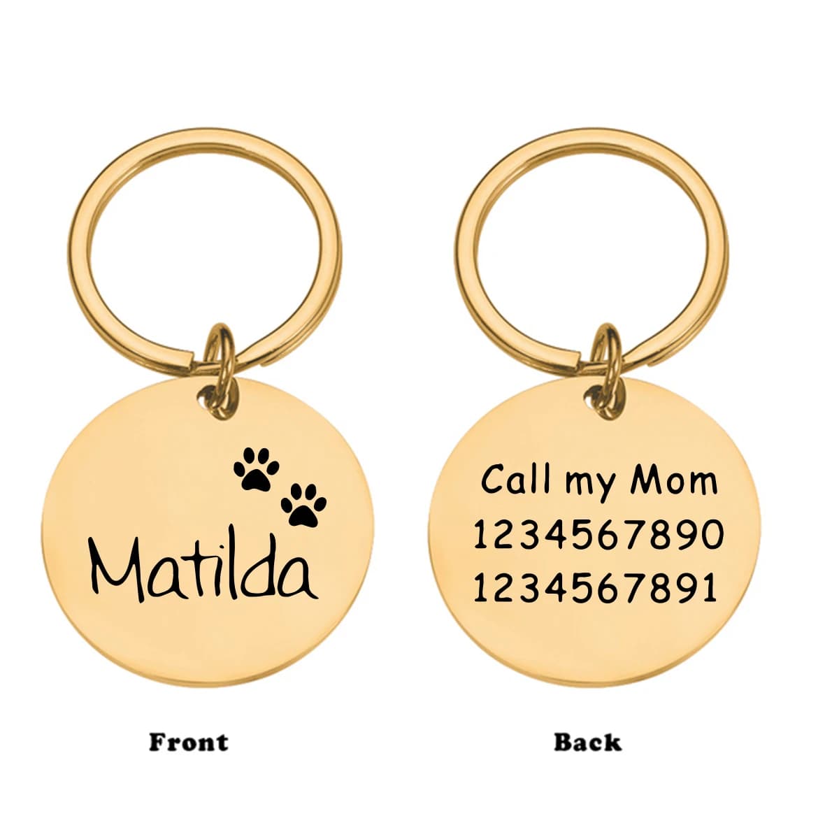 1 Pezzo Targhetta Personalizzata per Cani con Incisione Laser, Collare per Cani Personalizzato con Nome, Targhette Personalizzate per Gatti e Cani