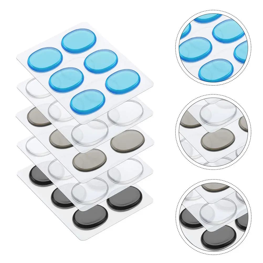 30Pcs Drum Mute Mat Silicone Pad High Viscosity Reusable Drum Kit Damper Gel Pads Close Fit Instrument Accessory