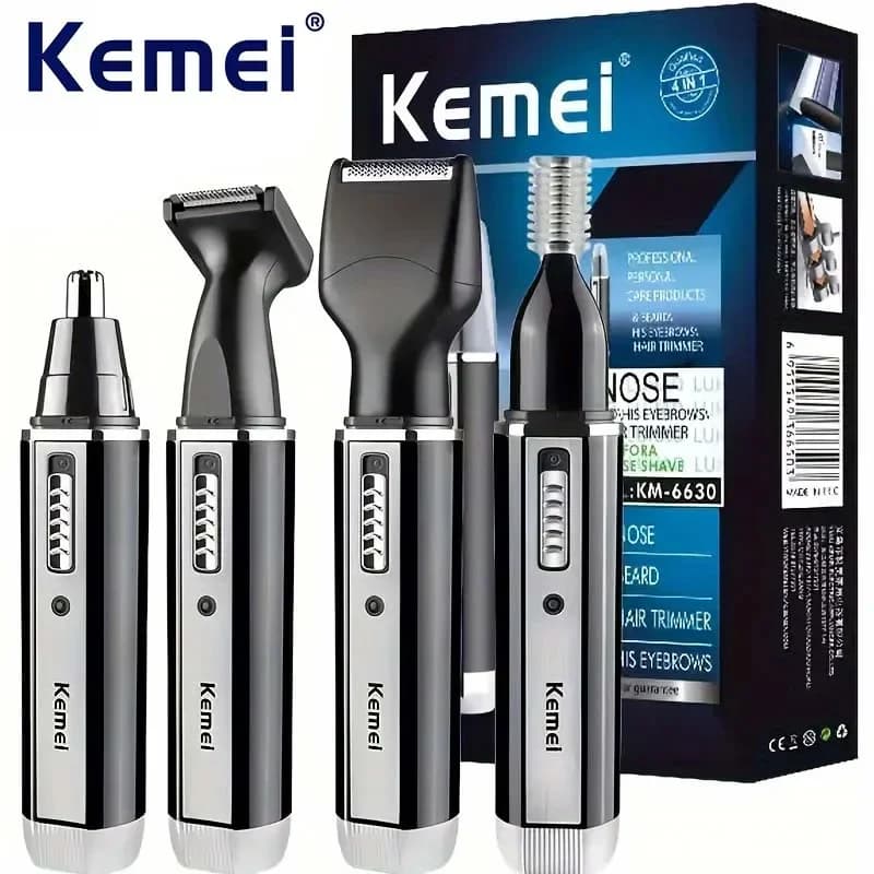 Kemei KM-6630 Professional rechargeable electric shaver for nose and ears 4 in 1 for personal care tools of men Trimmer