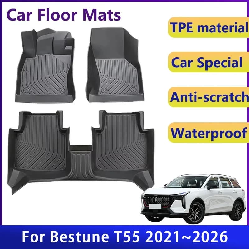 Tappetini per auto di lusso adatti per FAW Bestune T55 2021 2022 2023 2024 2025 2026 Tappetini Tappeti Copertura del pavimento Accessori auto