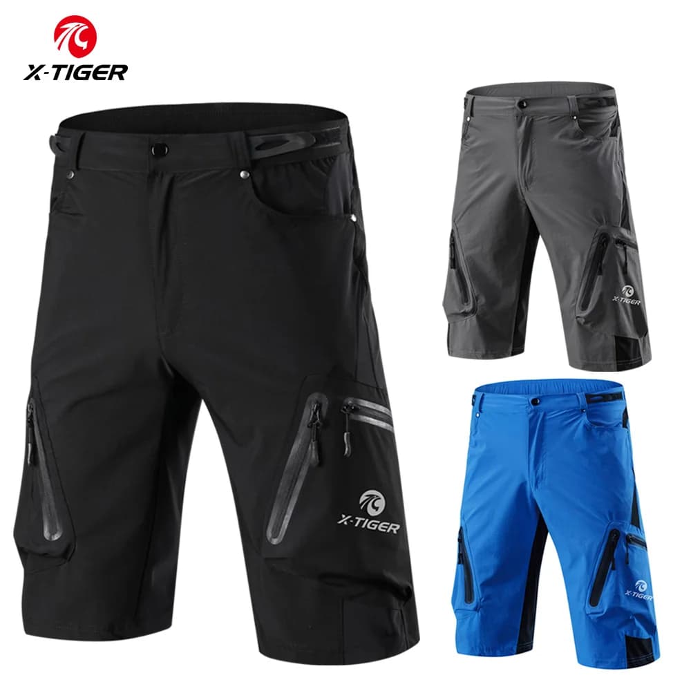 X-TIGER Mountain Bike Shorts for Men, Comfortable fit, MTB Motorcycle Shorts, Multi-Take Cargo Shorts Waterproof for Hiking