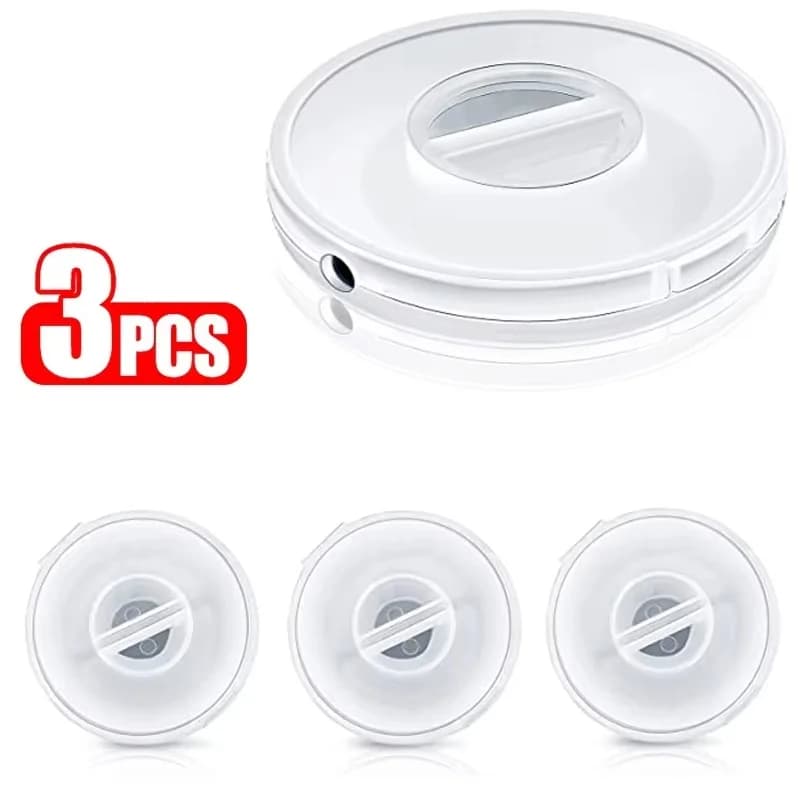 Set di 3 Organizzatori per Cavi Rotanti Trasparenti, Contenitore Retrattile per Gestione Cavi, Portatile per Caricabatterie USB e Auricolari
