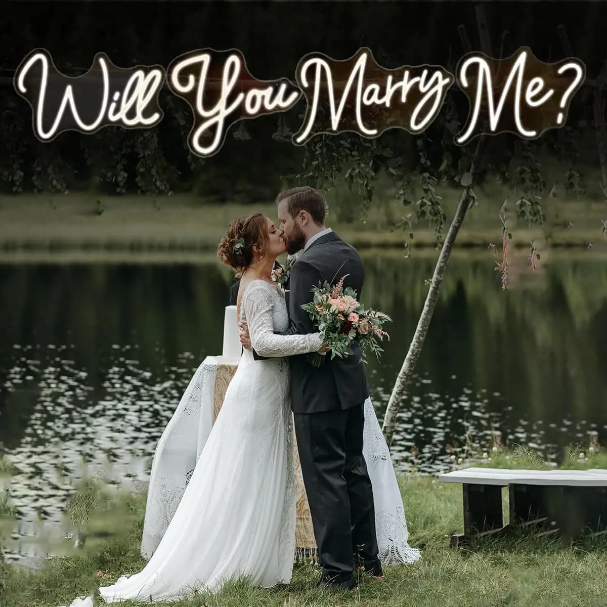 Will You Marry Me Insegne al neon super grandi per decorazioni murali, insegne luminose al neon a LED per matrimoni per proposte di celebrazioni di matrimoni romantiche
