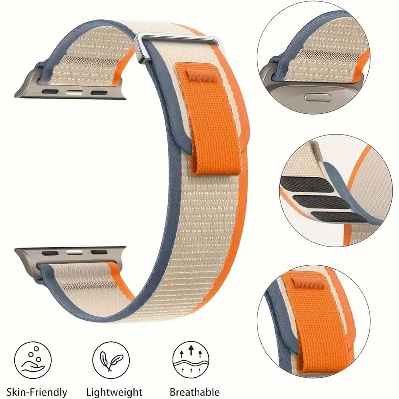 Nylon Trail loop for Apple Watch Ultra 2-3 49mm 45mm 44mm 46mm 41mm iWatch bracelet 11 10 9 8 7 6 SE Strap